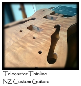 Telecaster Thinline NZ Custom Guitars Luthier 